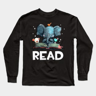 Animals Read Reading Book Long Sleeve T-Shirt